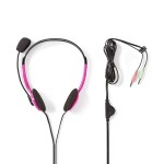 NEDIS CHST100PK Στερεοφωνικό on-ear headset σε ροζ χρώμα